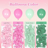 Pink And Green Balloon Arch Kit With Light Pink And Green Balloons For Spring Summer Hawaiian Baby Shower Birthday Party Decorations