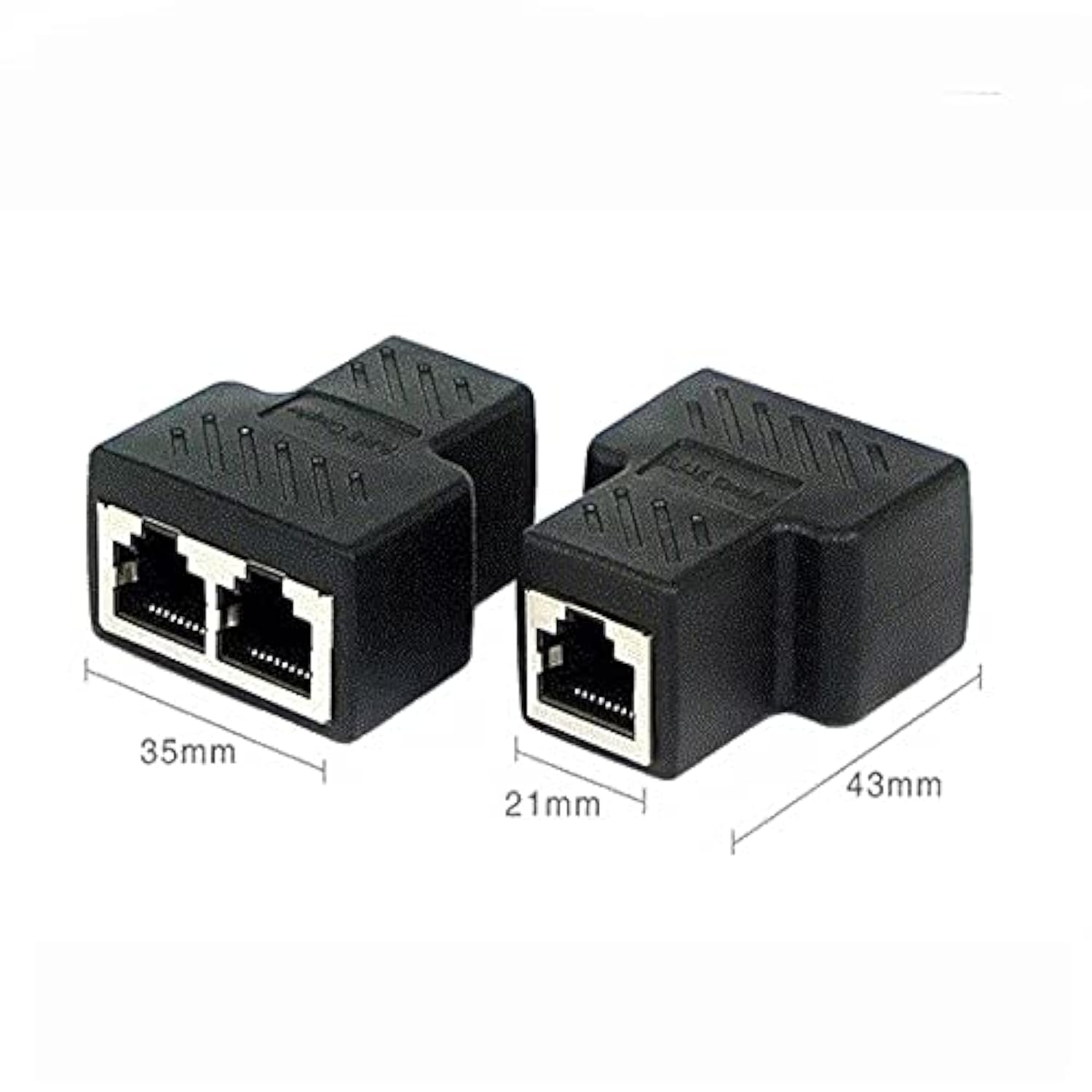 Rj45 Splitter Adapter, Usb 1 To 2 Network Connector Dual Lan Ethernet Socket 8