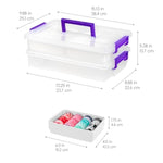 IRIS USA 9 Qt. Plastic Storage Bins with Lids, 1 Pack, Craft Storage Container, Sensory Bin, Organizing Containers for Home, Office & Art Supplies, Stackable, Clear