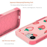 For Iphone 16E Case 2025: Cute Flowers Floral Design For Girls Women Slim Soft Tpu Bumper Shockproof Silicone Cell Phone Cover (Strawberry)