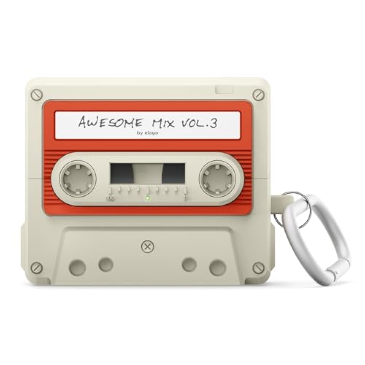 elago Compatible with Samsung Galaxy Buds 3 Pro & 3 & 3 FE Case, Cassette Tape Design Cover with Carabiner, Full Protection, Headphone Accessories, for Men, for Women