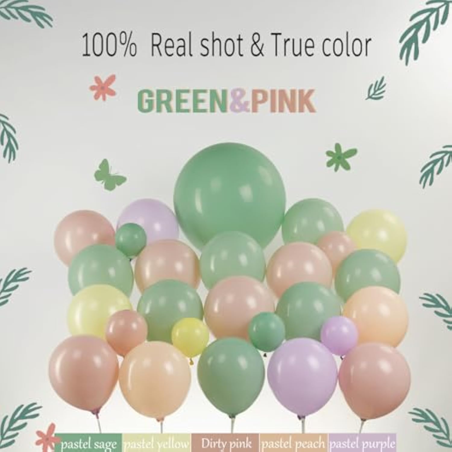 Pastel Balloon Arch Kit 130Pcs Pastel Peach Pink Yellow Green Balloons With Daisy Balloon For Spring Summer Baby Shower Easter Boho Birthday Tea Baby In Bloom Balloons Party Decorations