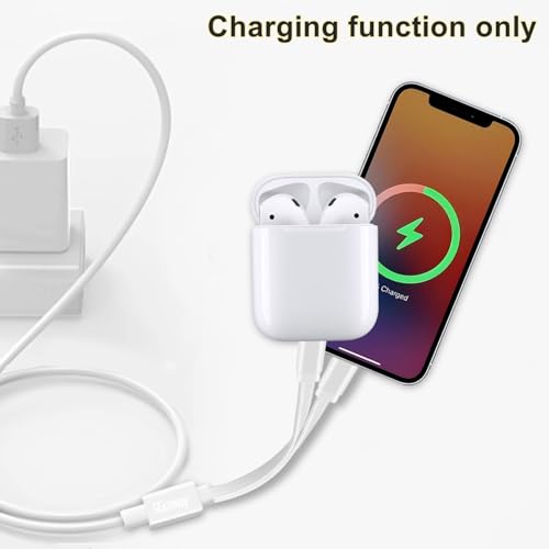 1FT Flat Type C Splitter Charge Cable - USB Type C Female to 2 Dual USB Type C Male Y Splitter - Designed for Charging Purposes Only