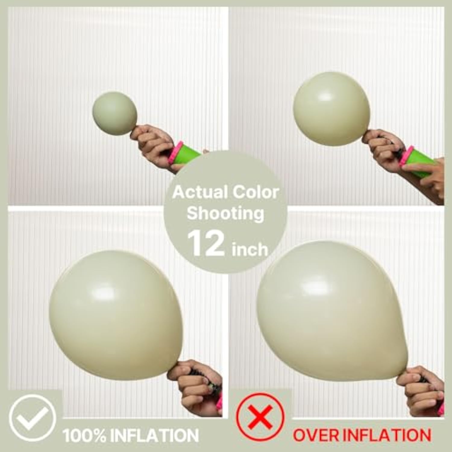 Sage Green Balloons 50Pcs 12 Inch Boho Dusty Olive Green Latex Balloons For Birthday Baby Shower Graduation Engagement Wedding Dinosaur Jungle Golf Football Theme Party Decorations Green-F32