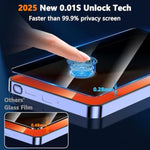 Ez Unlock For Samsung Galaxy S25 Ultra Privacy Screen Protector, [0.01S Ultrasonic Fingerprint Support] [Not Glass] 23° Anti Spy Private S25 Ultra Screen Protector Case Friendly, 2 Pack
