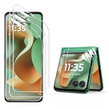 3 Pack For Motorola Razr 2025/2024 Screen Protector,[3 Main Screen + 3 Front Screen],Razr 2025/2024 Hd Tpu Shield Anti Scratch Bubble Free Screen Protector For Moto Razr 2025/2024,Clear