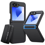 For Galaxy A16 5G Phone Case With 2 Pcs Hd Screen Protector, 360° Rotatable Ring Holder Kickstand Slide Camera Cover Military Grade Protection, Shockproof Heavy Duty For Samsung A16 5G Case, Black