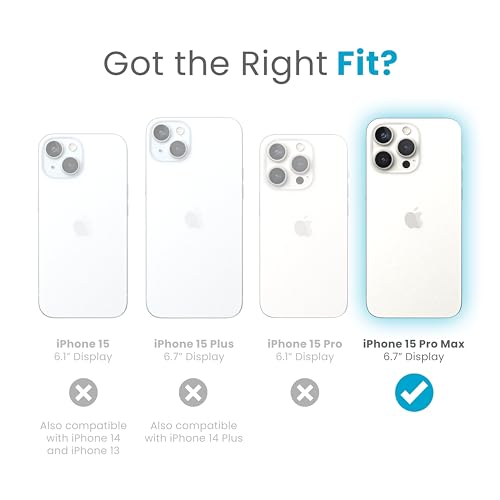 Clear iPhone 15 Pro Max Case - ClickLock No-Slip Interlock, Built for MagSafe, Drop Protection Grip - Scratch Resistant, Anti-Yellowing, 6.7 Inch