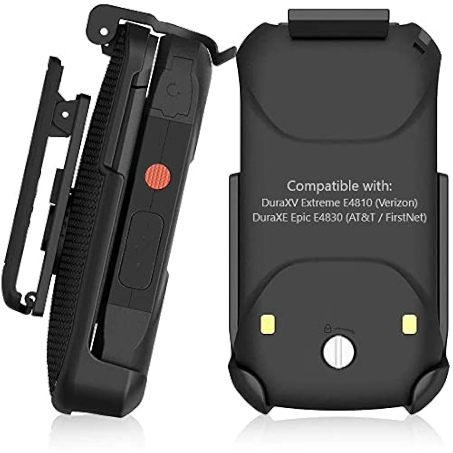 Holster For Duraxv, Duraxe Epic, Duraxa - Heavy Duty Rotating Belt Clip Holder Case For Kyocera Duraxe Epic E4830 At&T/Firstnet, Duraxv Extreme E4810, Extreme+ E4811 Verizon Flip Phone