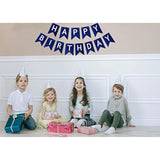 Blue Happy Birthday Banner DIY Party Decoration
