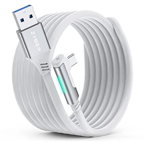 Link Cable 16 Ft For Meta Quest 2 Quest Pro Pico 4 Accessories, Vr Headset Pc Link Cable For Oculus Quest 2/1 Gaming Pc, High Speed Data Transfer Usb 3.0 To Usb C Cable For Pc Vr And Steam Vr