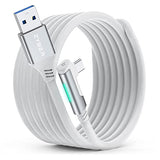 Link Cable 16 Ft For Meta Quest 2 Quest Pro Pico 4 Accessories, Vr Headset Pc Link Cable For Oculus Quest 2/1 Gaming Pc, High Speed Data Transfer Usb 3.0 To Usb C Cable For Pc Vr And Steam Vr