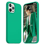 Shockproof Designed For Iphone 12 Pro Max Case, Liquid Silicone Phone Case With [Soft Anti-Scratch Microfiber Lining] Military Grade Drop Protection Slim Thin Cover, 6.7 Inch, Emerald Green