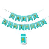 Teal Glitter Gold Happy Birthday Banner Sign Turquoise Aqua Decorations For Girls Men Women Anniversary Birthday Party Garland Backdrop Supplies Nursery Hanging Décor