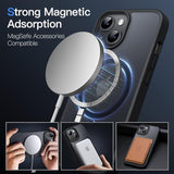 Magnetic Case for iPhone 15 6.1-Inch Compatible with MagSafe, Translucent Matte Back Slim Shockproof Phone Cover (Black)
