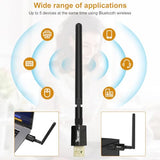 Long Range Usb Bluetooth 5.3 Adapter For Desktop Pc - 328Ft Wireless Transfer For Mouse, Keyboard, Headphones - Win11/10/8.1 Support
