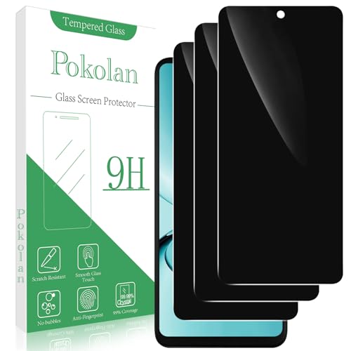 3 Pack Privacy Screen Protector for Motorola Moto G 2026/ G Play 2026, Anti Spy Private Tempered Glass Film, 9H Hardness, Case Friendly