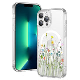 OOK Magnetic for iPhone 13 Pro Case [Compatible with Magsafe] Colorful Wild Flowers Floral Design Clear Case with Full Camera Lens for iPhone 13 Pro Phone Case, Wild Flowers (6.1")