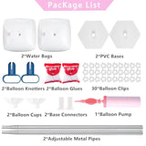 Metal Balloon Column Stand Set Of 2, Reusable Telescopic Design, Height Adjustable From 1.57 To 7 Ft, Balloon Stander For Party Decorations