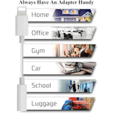 2 Pack Lightning To 3.5 Mm Headphone Jack Adapter For Iphone,[Apple Mfi Certified] Headphone Jack Adapter Cord Dongle Aux Cable Converter With Iphone 14/13/12/11/X/Xr/Xs/8/7