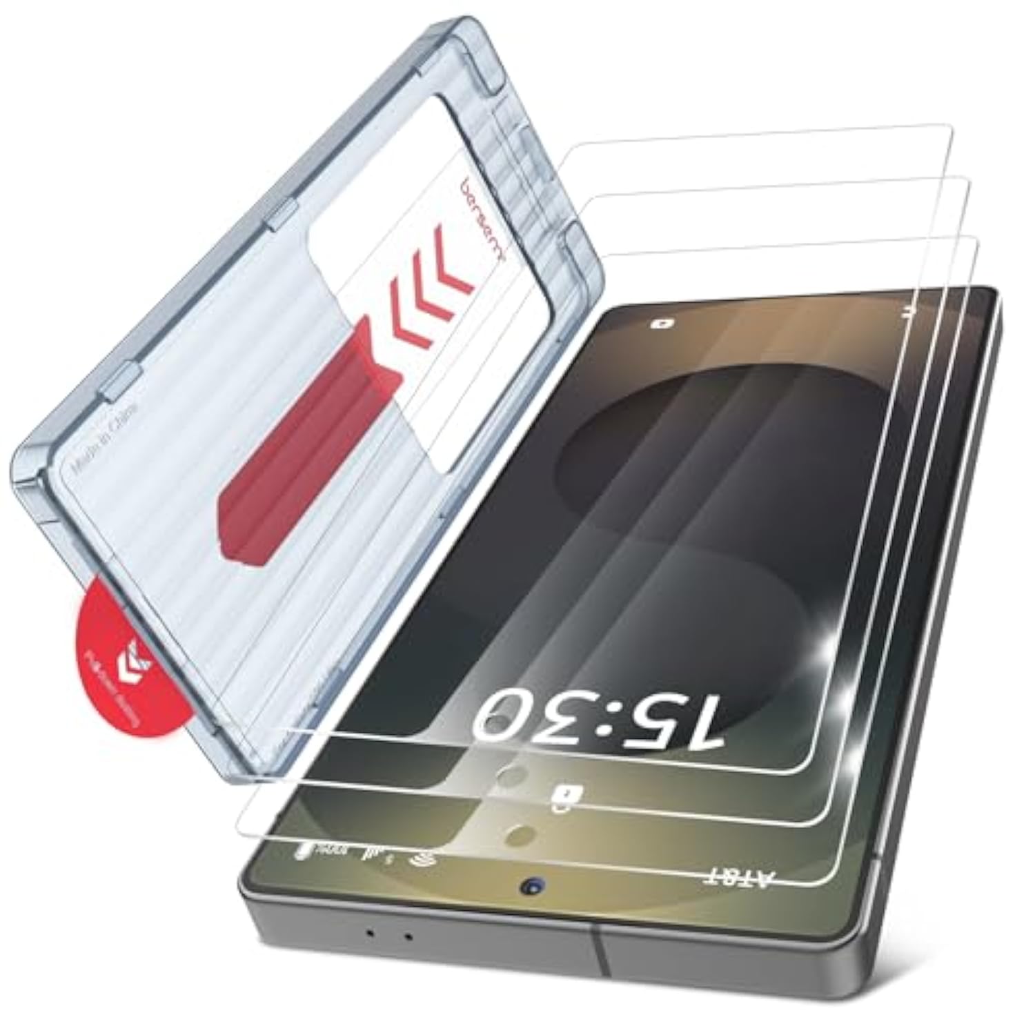 3 Pack For Samsung Galaxy S25 Ultra Screen Protector + 1 Pack Camera Lens Protector, 9H+ Tempered Glass Film With Customized Installation Tray, Military Grade Shatterproof, Hd Clear