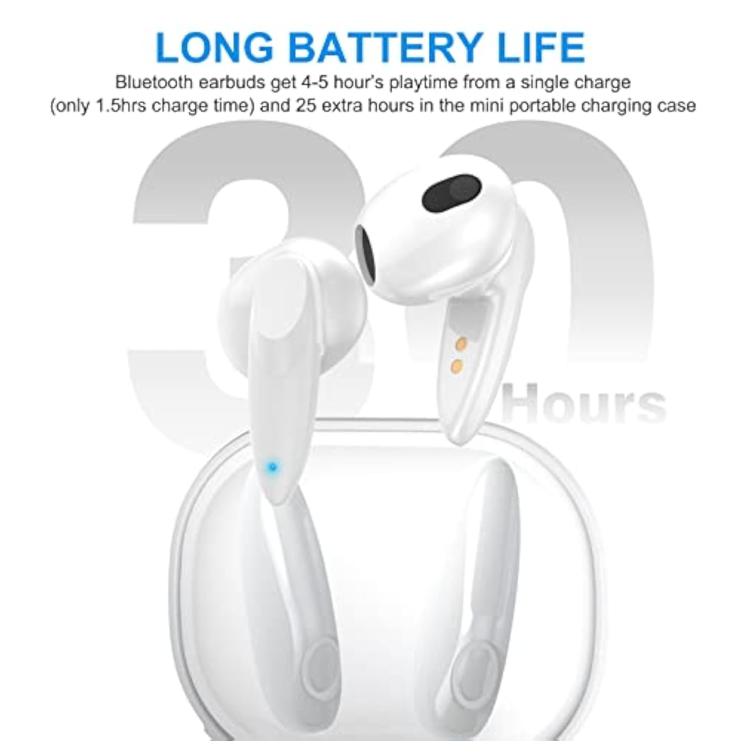 Wireless Earbuds Bluetooth Headphone For Iphone 14 Pro Max 13 12 11 Xr, Blueto