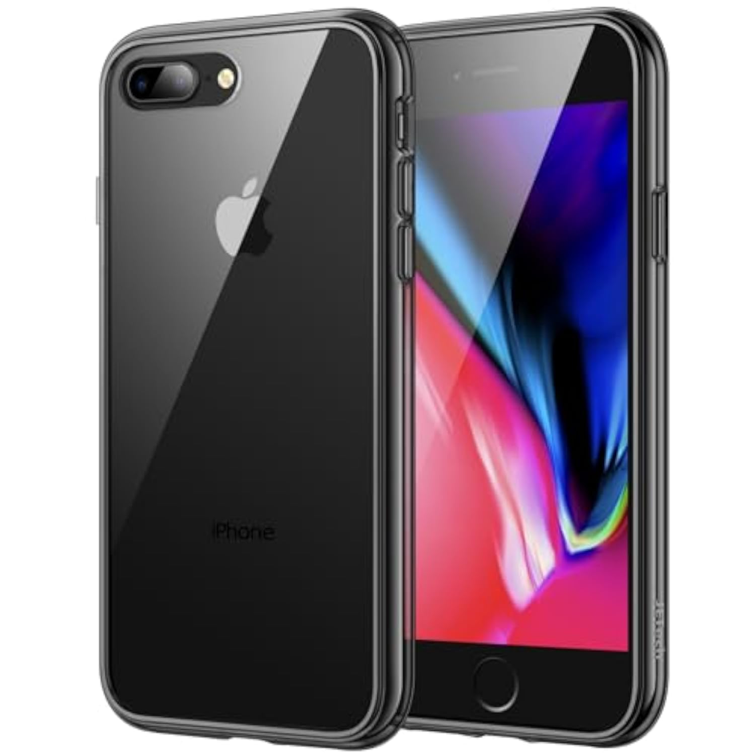 JETech Black Case for iPhone 8 Plus and 7 Plus, Anti-Yellowing Shock Absorbing Bumper