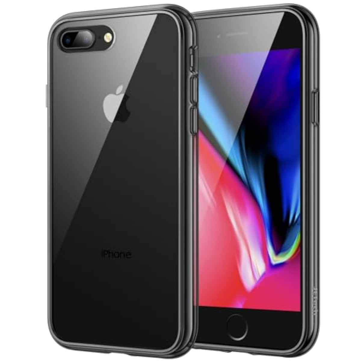 JETech Black Case for iPhone 8 Plus and 7 Plus, Anti-Yellowing Shock Absorbing Bumper