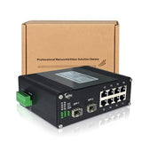 Industrial 8 Port Gigabit 90W Poe++ Switch With 20Gbps Bandwidth, 10/100/1000Mbps, 2 Sfp Port, 802.3Af/At/Bt Ethernet Switch, Ip40 Al Case, Desktop Or Din Rail