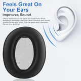 Wh-H910N Ear Pads Replacement Ear Cushions Compatible With Sony Wh-H910N Wh H910N H.Ear On 3 Wireless Headphones Softer Protein Leather High-Density Memory Foam Earpads Earmuffs Ear Cups Cover - Black