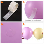 Balloon Arch Kit Balloon Garland Decorating Strip Kit 2 Rolls Tape Strips With 2 Rolls Glue Points Stickers(Single Hole)