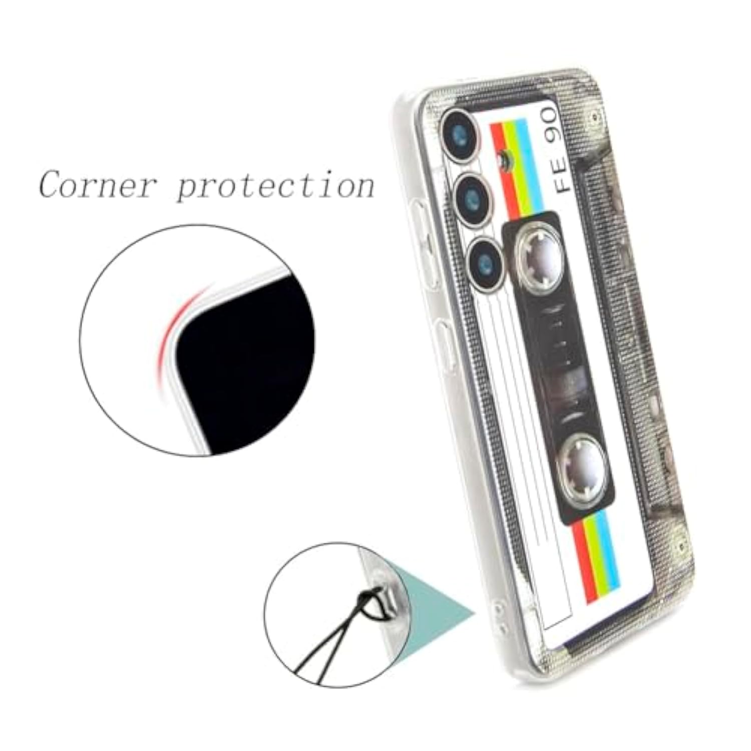 Case For Galaxy S25 Shockproof Scratchproof With Tpu Soft Bumper Retro Cassette Tape Case Compatible With Samsung Galaxy S25