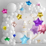 50Pcs Colorful Star Foil Balloons, 18Inch Star 10Inch Star 5Inch Star