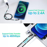 5-In-1 Magnetic Charging Cable, 540° Rotation Magnetic Phone Charger [4-Pack, 3Ft/3Ft/6Ft/10Ft] Usb A/Type C Fast Charging Cable For Iphone/Micro Usb/Usb C Devices