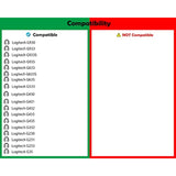 Headphone Replacement Ear Pads Cushions Headset Earpads Compatible With Logitech G930 G933 G933S G935 G633 G633S G635 G533 G430 G431 G432 G433 G332 G230 G231 G233 G35 Headphones