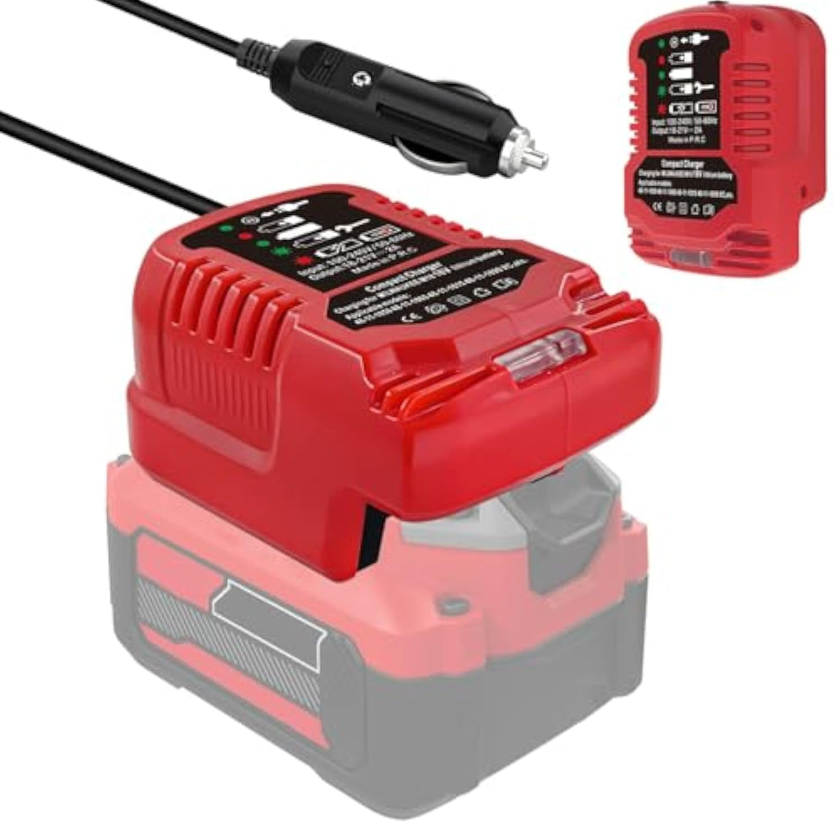 Mini Car Charger Compatible For Craftsman 20V Max V20 Lithium-Ion Battery Replacement For Craftsman 20V Max V20 Lithium-Ion Charger Station For Craftsman V20 Lithium Battery Cmcb204 Cmcb202 Cmcb201