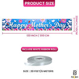 Mothers Day Banner for Mothers Day Decorations - XtraLarge120x20 Inch | Happy Mother's Day Party Decorations | Mothers Day Yard Signs, Mother's Day Outdoor Décor