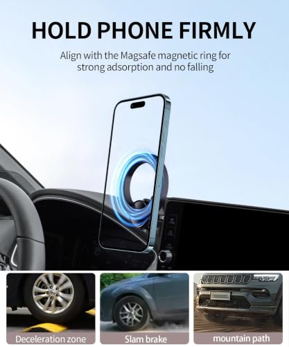 Car Phone Holder for Honda Accord 2023-2026 Accessories 7/9-Inch Screen Fixed Clip, 360° Rotation Phone Mount Compatible with MagSafe, Cell Phone
