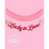 Lucky in Love Fringe Banner, Red Foil & Pink Iridescent 5ft Party Decoration