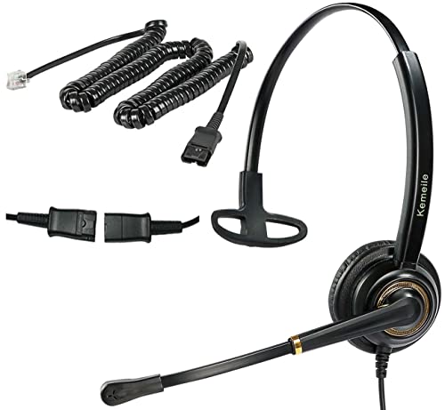 N/X Telephone Headset with Noise Cancelling Mic, Corded RJ9 Phone Headset Compatible with Cisco CP-7821 7841 7942G 7931G 7940 7941G 7945G 7960 7961G