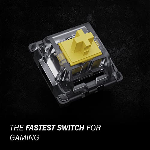 Ks-15 Optical Switches For Mx Mechanical Gaming Keyboard | 35G Force | Linear | Clear Top Rgb Switches For Backlit Keyboard | (65 Pcs, Yellow)