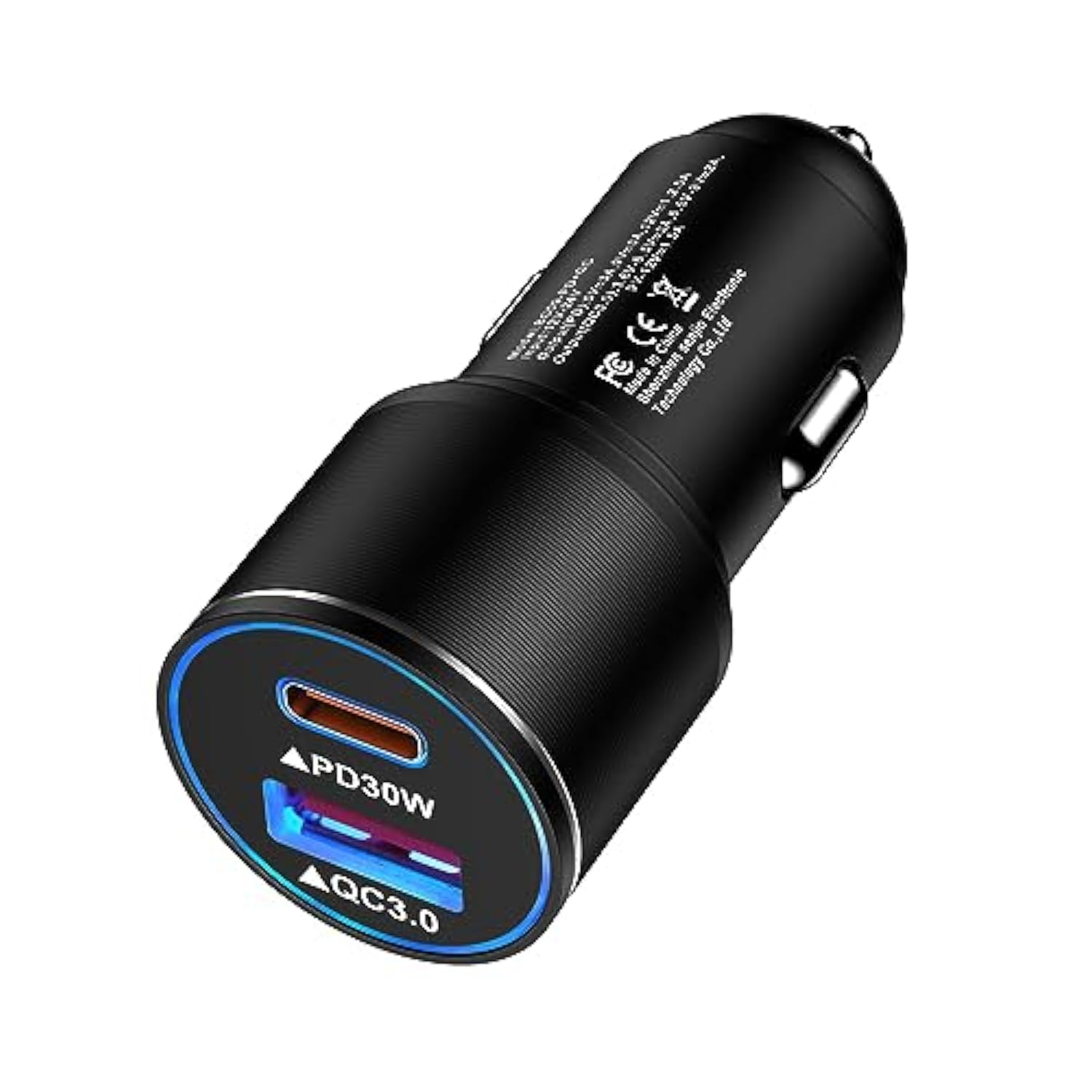 48W Usb C Car Charger, All Metal 12V Usb Outlet Pd & Qc 3.0 Fast Charge Iphone Car Charger Adapter Type C Flush Fit Car Plug For Iphone 17 16E 16 15 14 13 12 11 Pro Max Se Xr,Samsung S25 S24 S23 A17