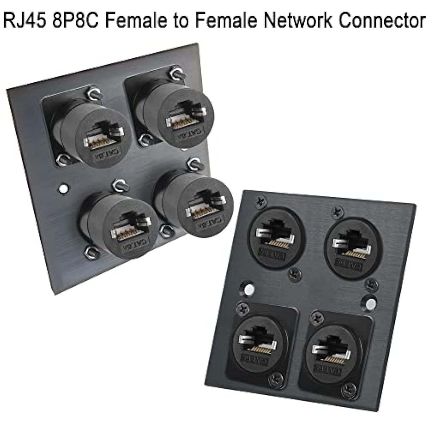 Rj45 Panel Mount Adapter Shielded Rj45 8P8C Female To Female Network Connector