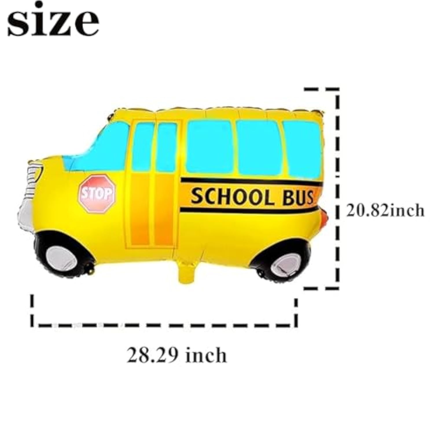 Back To School Foil Balloons,6Pcs School Balloon,School Bus Apple Satr Shape Balloons For Birthday Party Welcome To School Party Decoration