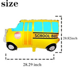 Back To School Foil Balloons,6Pcs School Balloon,School Bus Apple Satr Shape Balloons For Birthday Party Welcome To School Party Decoration