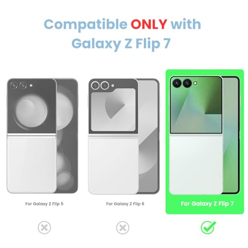 for Galaxy Z Flip 7 Case Clear, Shockproof Phone Case for Z Flip 7 [Anti-Yellow], Crystal Clear Case compatibel with Flip 7 - Transparent