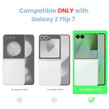 for Galaxy Z Flip 7 Case Clear, Shockproof Phone Case for Z Flip 7 [Anti-Yellow], Crystal Clear Case compatibel with Flip 7 - Transparent