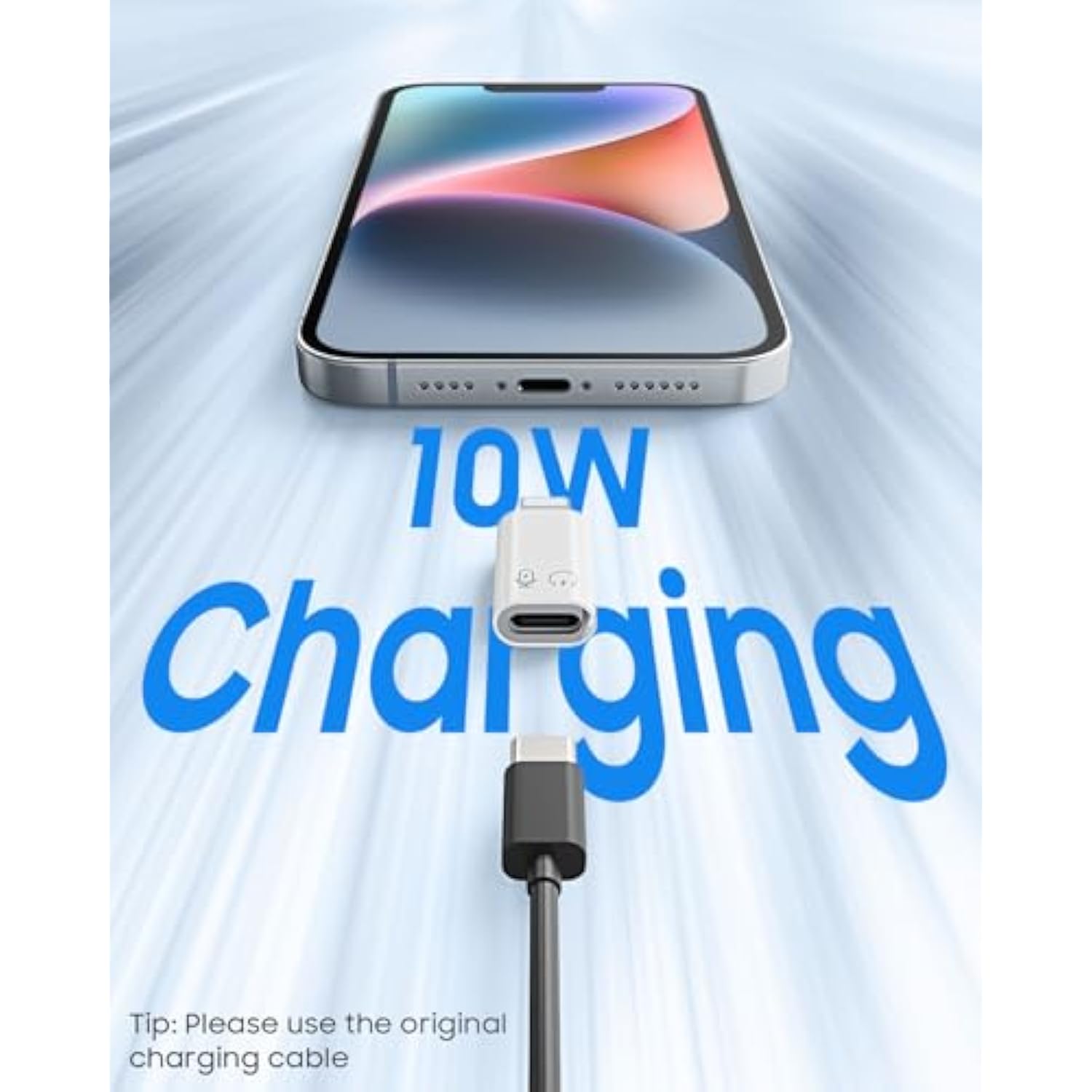 MoKo USB C Female to Lightning Male Adapter, Lightning Male to USB-A Female OTG Adapter Connector for iPhone 14/13/12/11 Pro Max/iPad/iPod/AirPods, Support 10W Fast Charging/Data Transfer/Audio