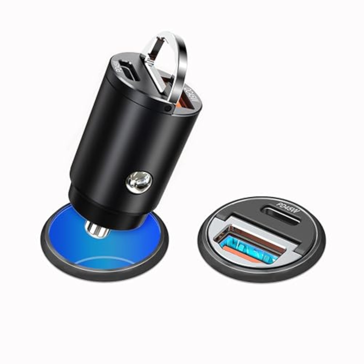90W Usb-C Super Fast Car Adapter,[Pps Pd45W+Qc45W][2 Pack][Flush Fit&All-Metal] Dual Port Usb-C&A Cigarette Lighter Charger For Iphone15/14/13, Galaxy S23/22,Pixel8, Ipad Pro, Airpods, And More