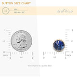 Decorative Blue Rhinestone Resin Sewing Shank Buttons 50 Pcs - 12.5Mm,